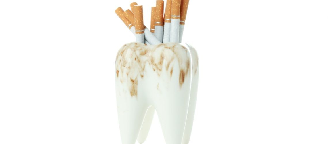 Concept,Of,Harm,Of,Smoking,For,Teeth,,Isolated,On,White